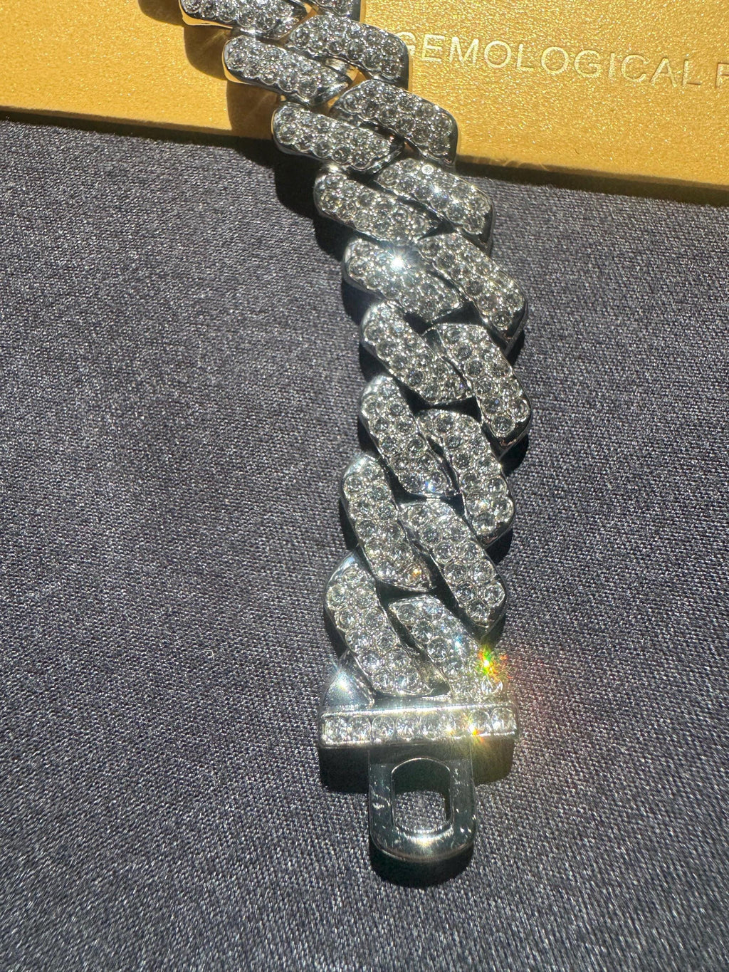 Iced out Moissanite Cuban Link chain 22"