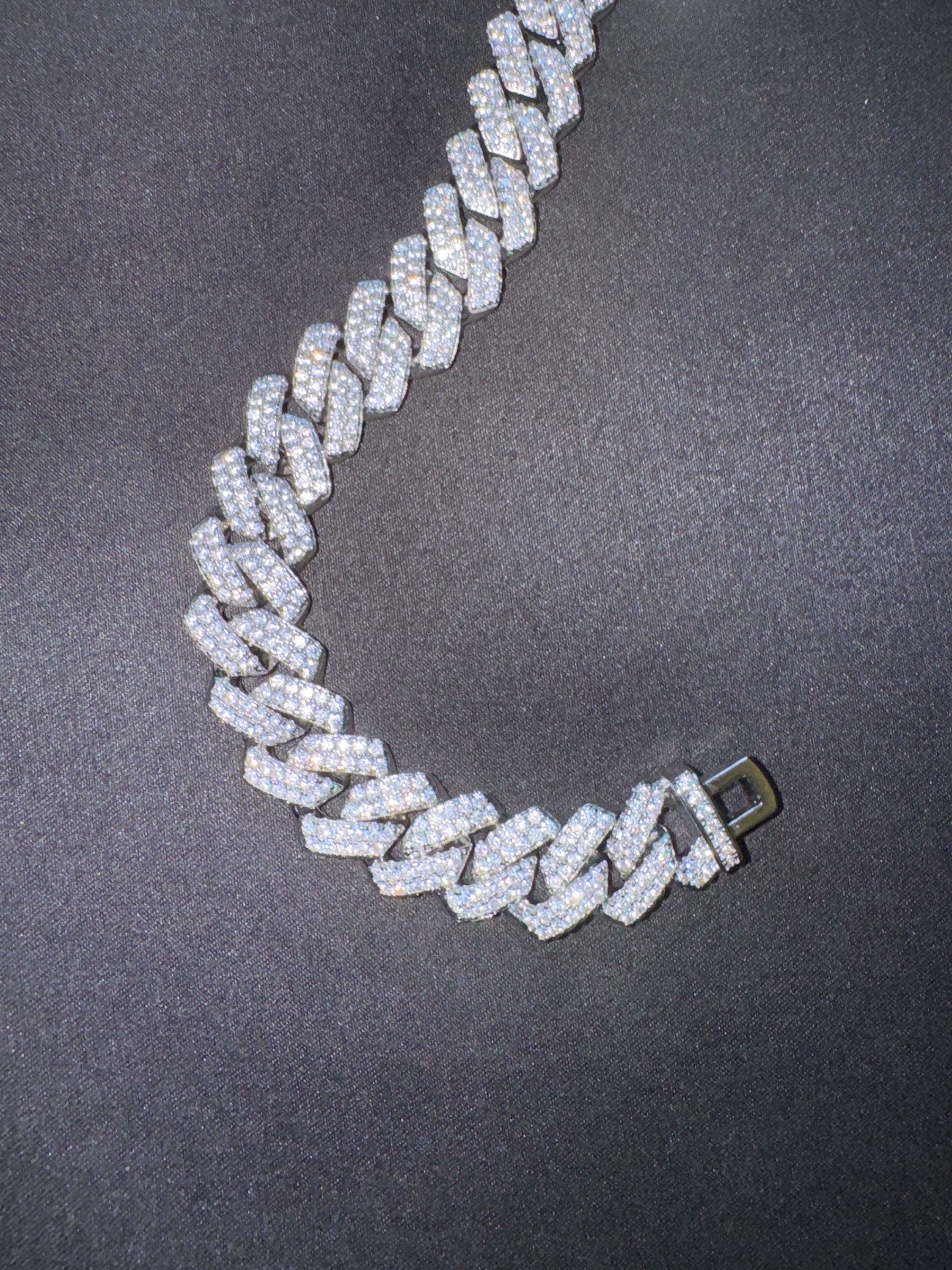 Iced out Moissanite Cuban Link bracelet