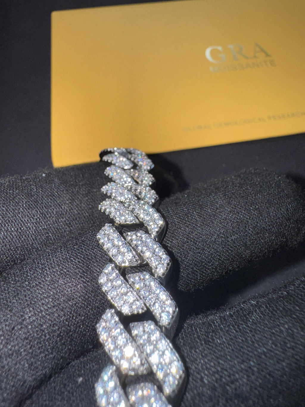 Iced out Moissanite Cuban Link bracelet