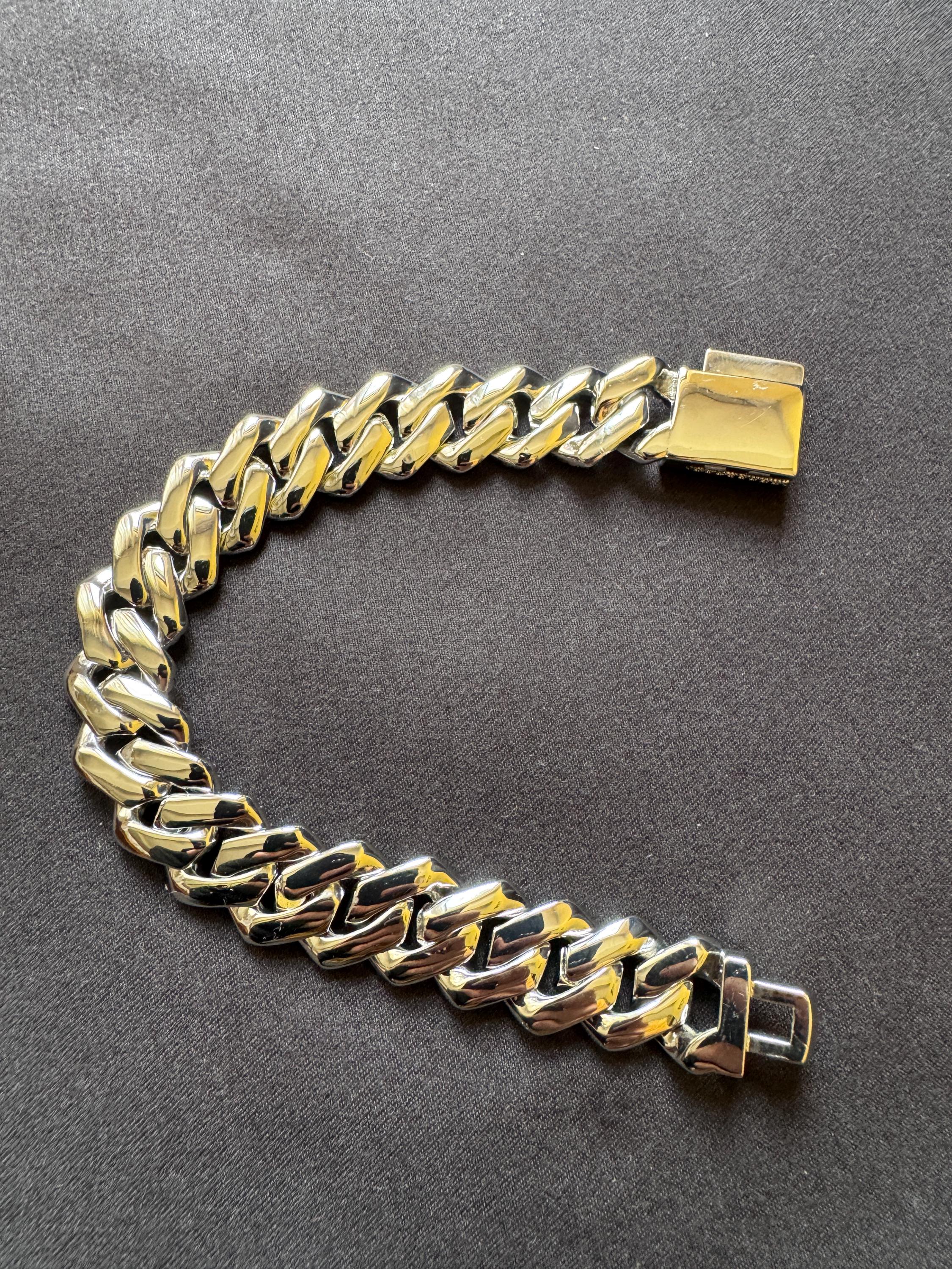 Iced out Moissanite Cuban Link bracelet