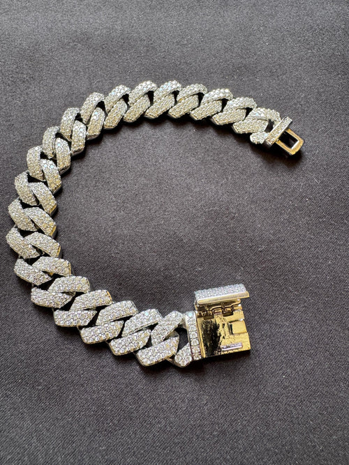 Iced out Moissanite Cuban Link bracelet