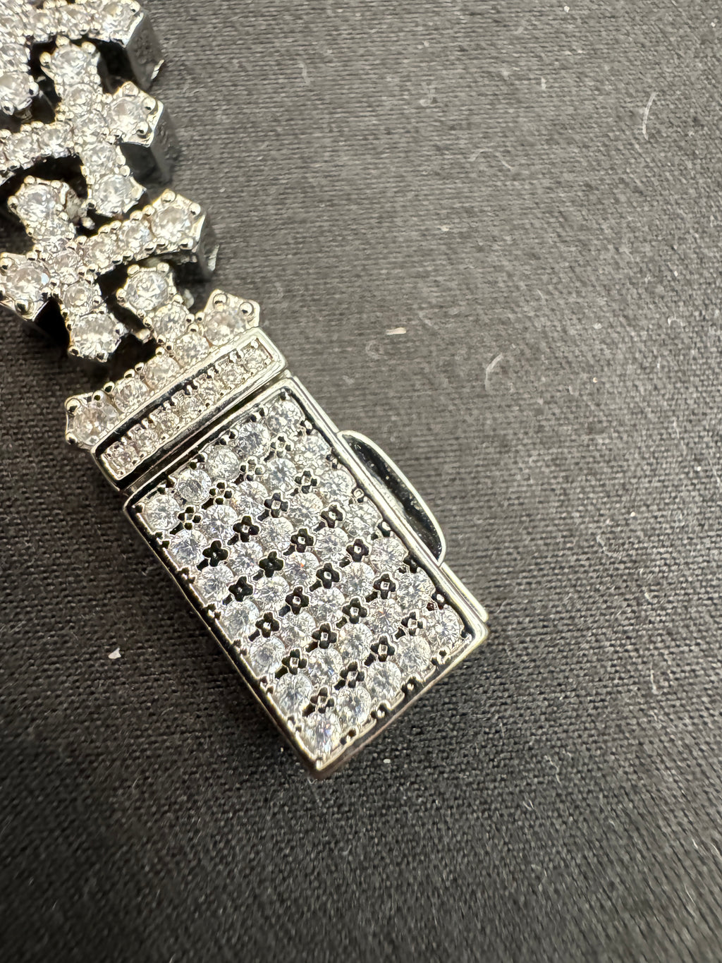 Iced out Moissanite Cross Bracelet 12mm Passes Diamond Tester - ISCREED
