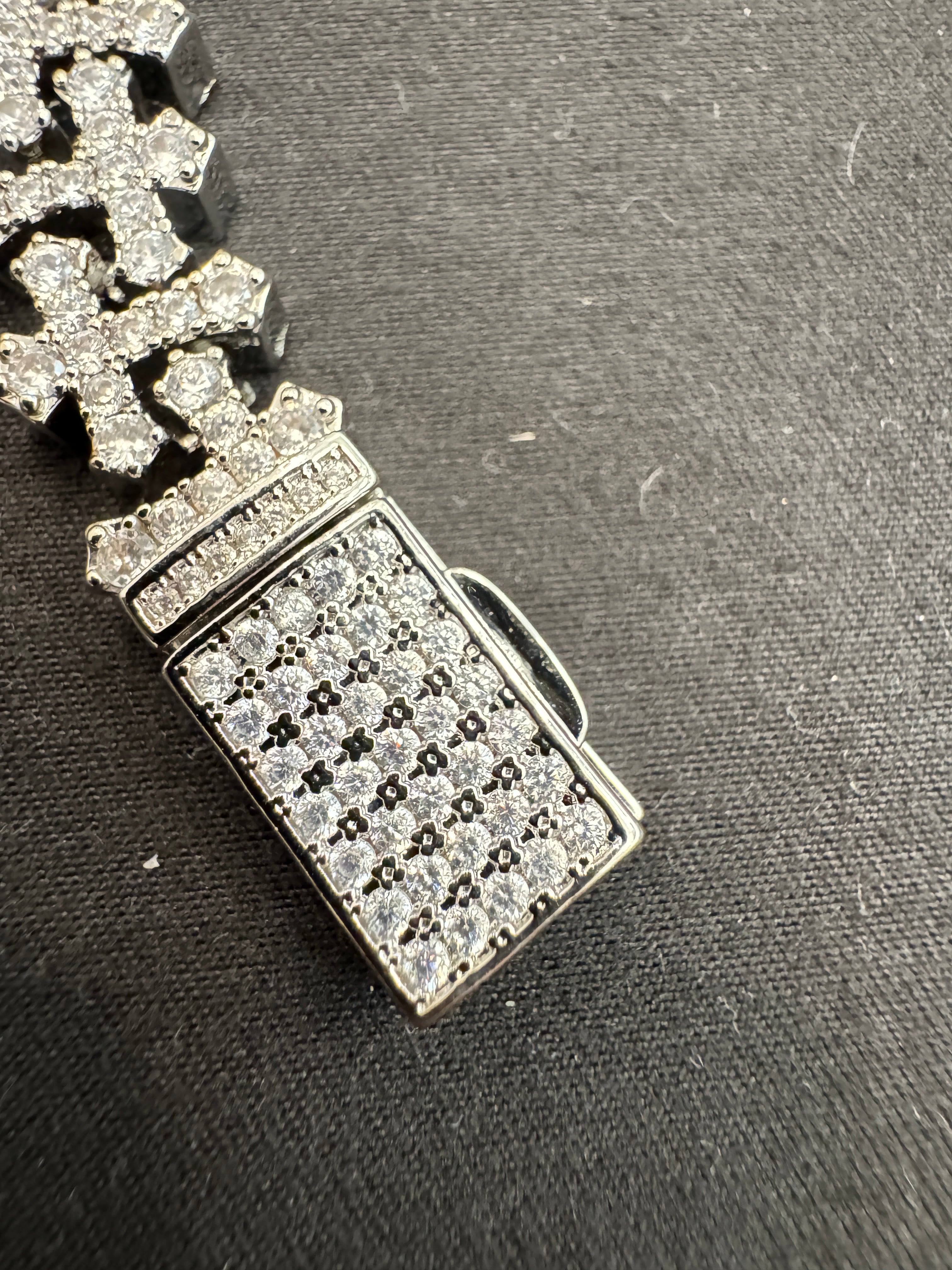 Iced out Moissanite Cross Bracelet 12mm Passes Diamond Tester - ISCREED
