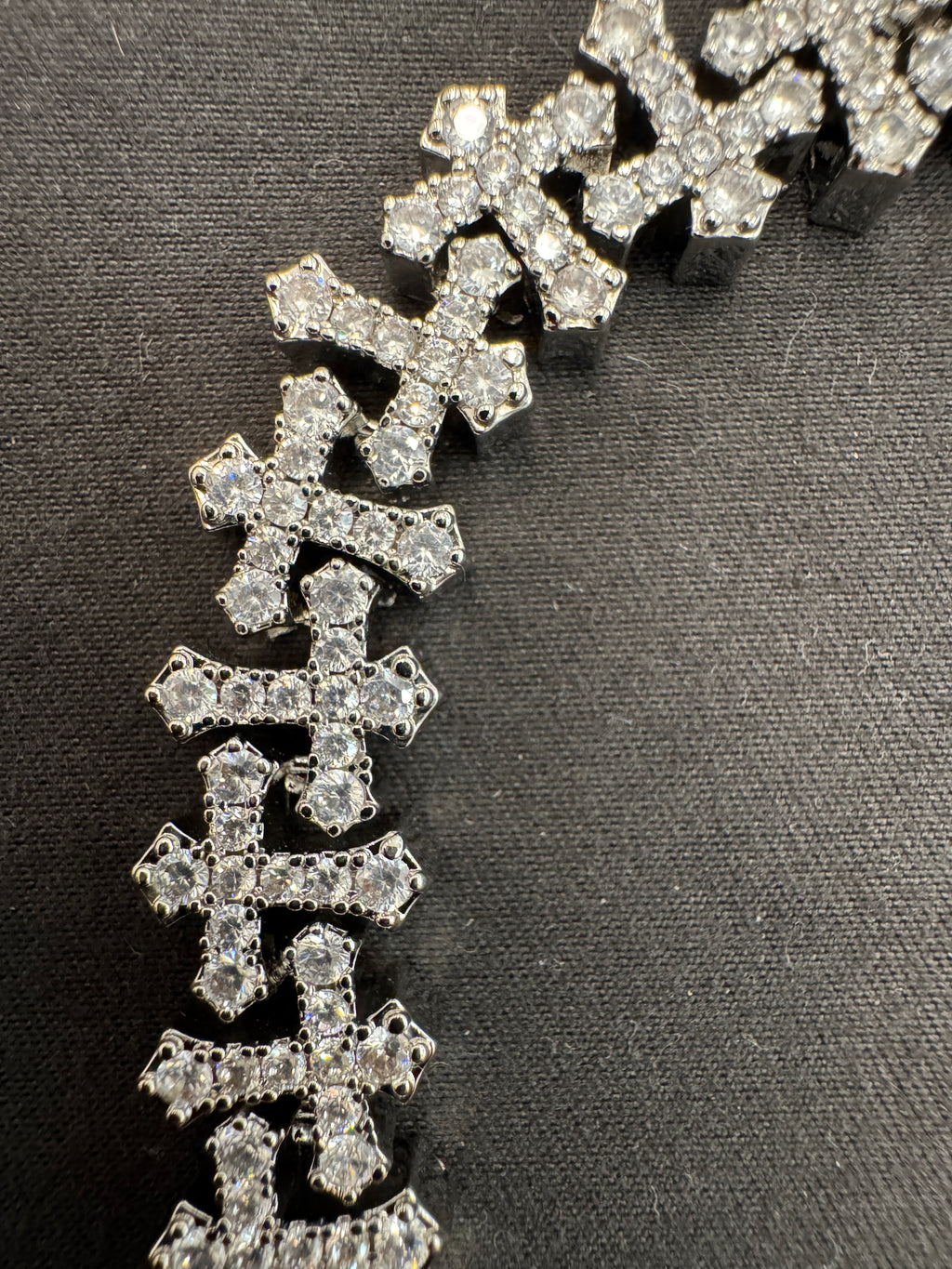 Iced out Moissanite Cross Bracelet 12mm Passes Diamond Tester - ISCREED