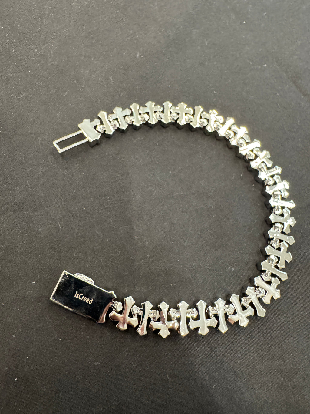 Iced out Moissanite Cross Bracelet 12mm Passes Diamond Tester - ISCREED