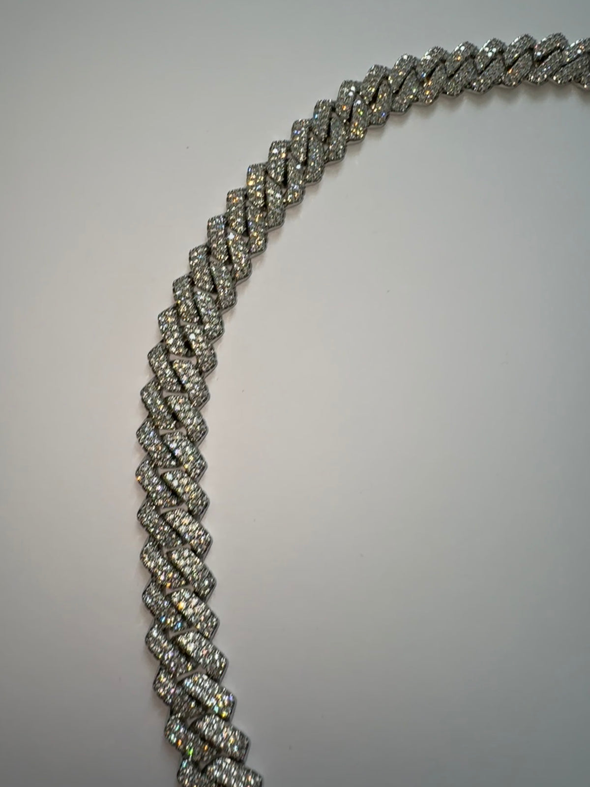 VVS1 Moissanite Cuban Link Chain 14mm Passes Diamond Tester - ISCREED