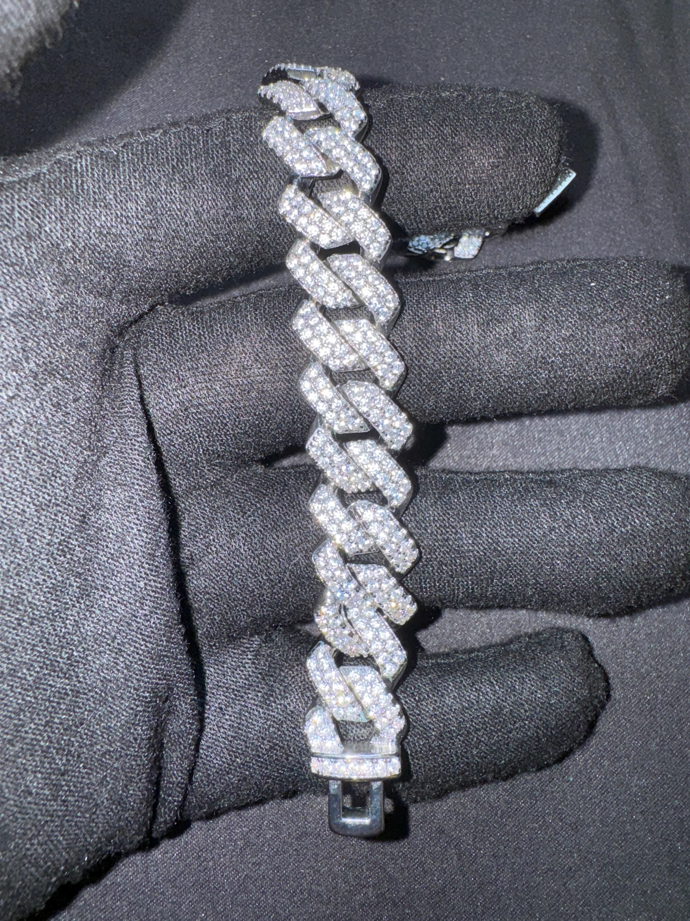 Iced out Moissanite Cuban Link bracelet